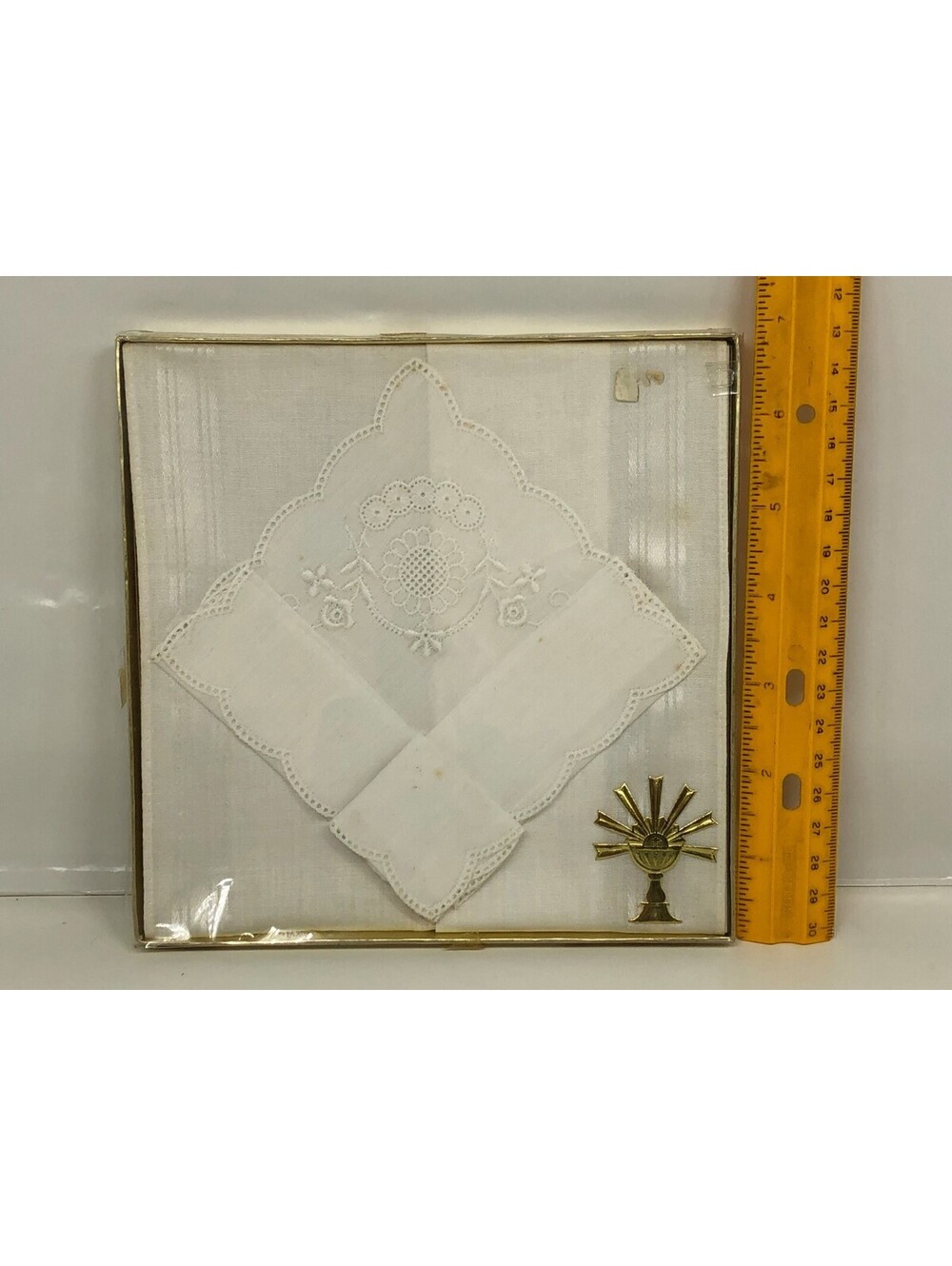 Vintage Hankies Handkerchief Mouchoir Zakdoek Religious Baptism